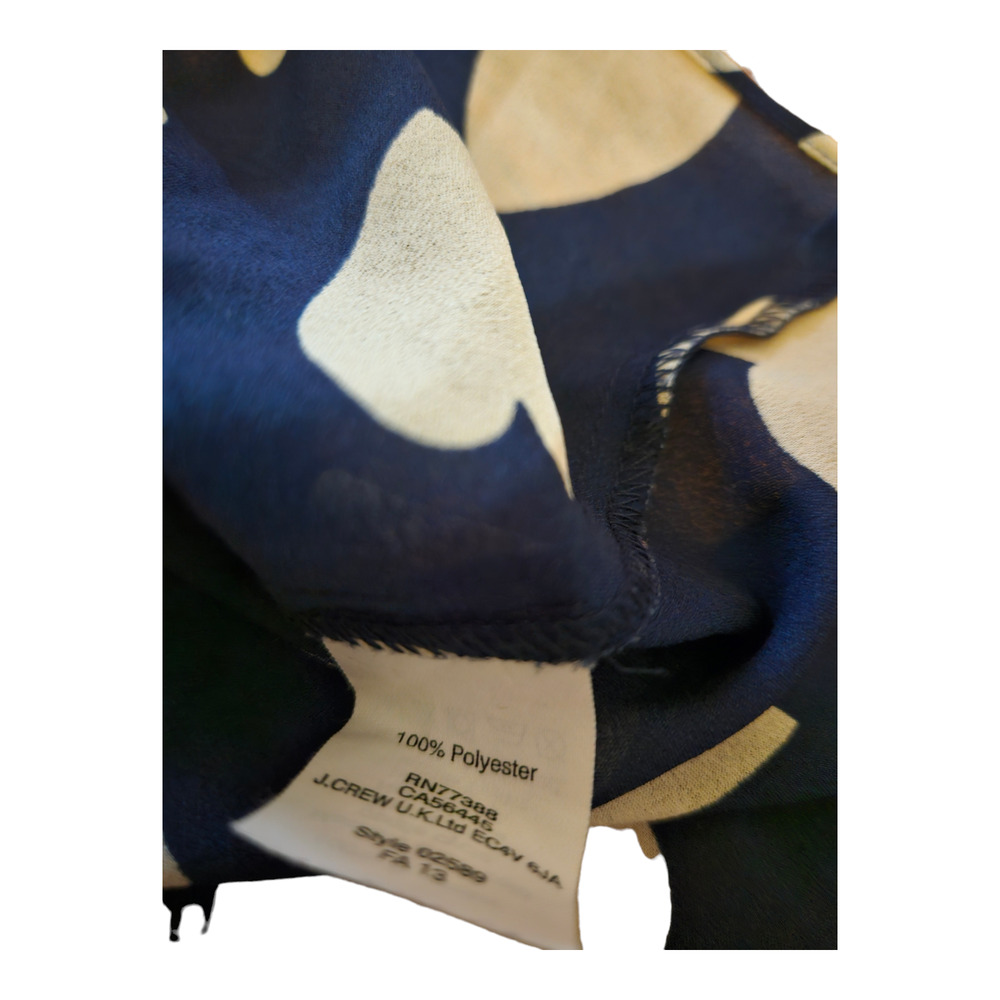J. Crew Factory Navy and White Heart Blouse - Picture 3 of 8